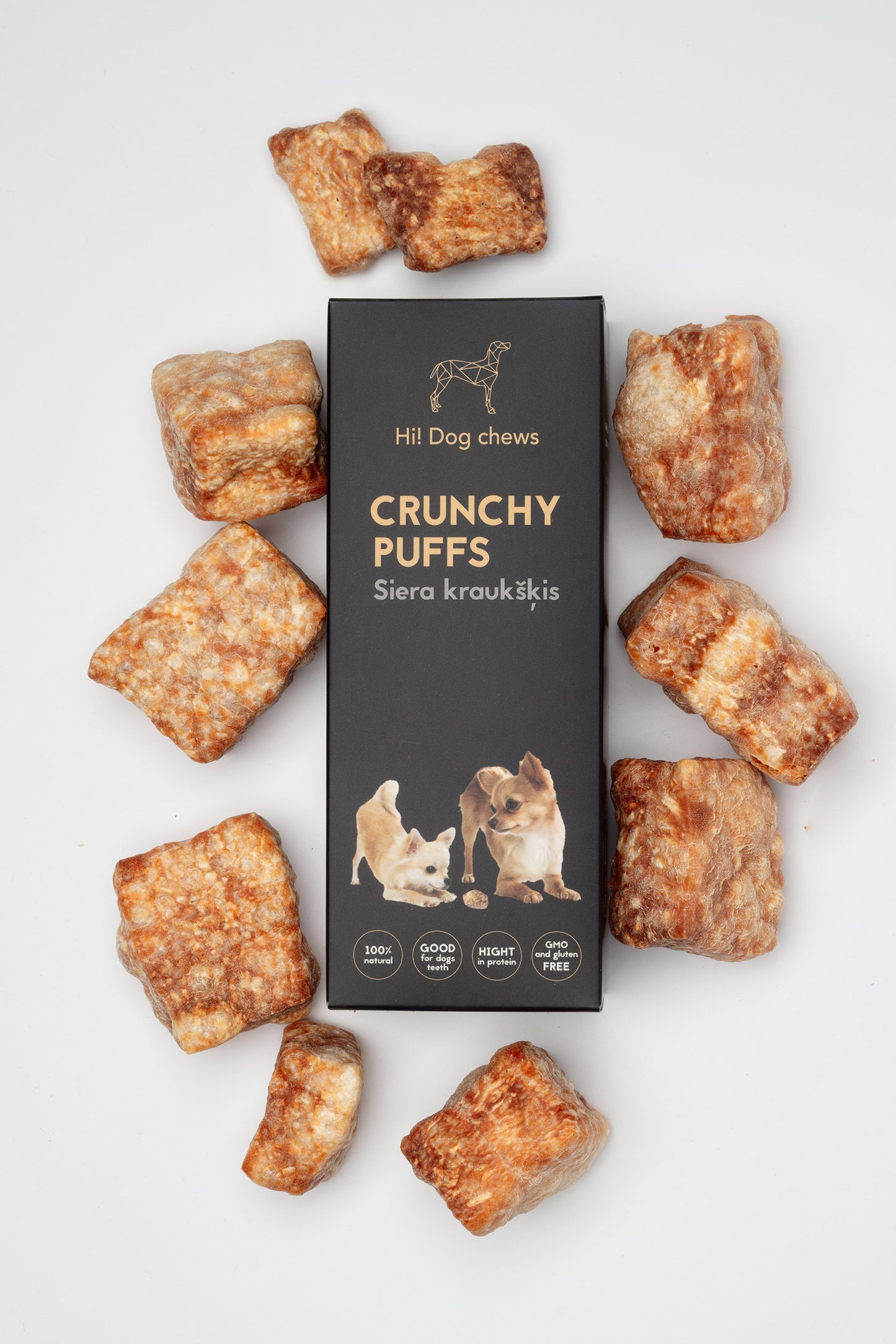 Crunchy Puffs – Soft Yak Cheese Treats – "Puffs" for Dogs