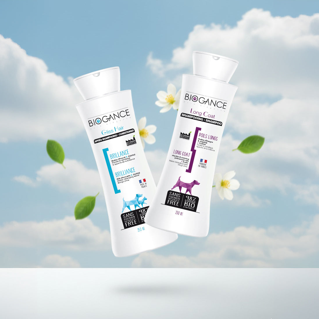Ilgaplaukių šunų priežiūros rinkinys: Long Coat šampūnas + Gliss Hair kondicionierius