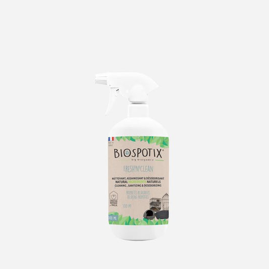 Biospotix Fresh’n’Clean valantis ir dezinfekuojantis purškalas šunų guoliams, narvams, tualetams